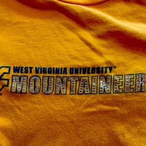 WVU fan T-shirt with jewel embellishments